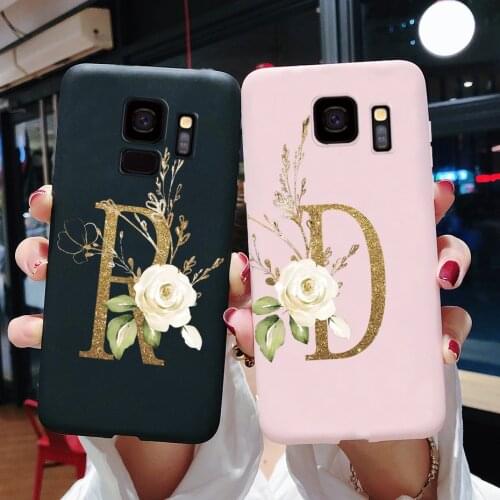 For Samsung S9 Plus Case bumper Cute Letters Soft Silicone Matte Phone Back Cases Cover for Samsung Galaxy S9 S9+ S 9 Plus case