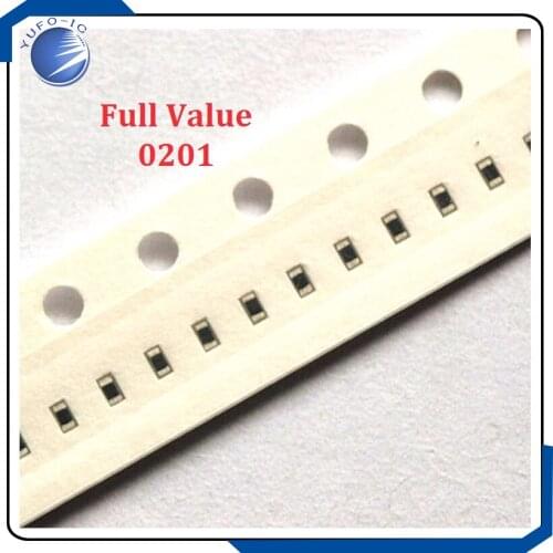 500PCS 0201 SMD chip resistor Full Value 5% 0/1/2/3/4/5/6/7/8/9R/K/M 0.1.2.3.4.5.6.7.8.9 R K M 0 1 2 3 4 5 6 7 8 9 Ohm Kohm