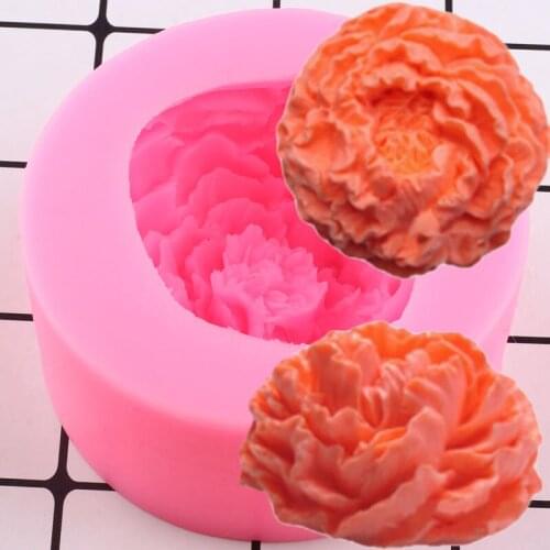 Peony Flower Silicone Mold Soap Resin Clay Wedding Cupcake Topper Fondant Cake Decorating Tools Candy Chocolate Gumpaste Moulds