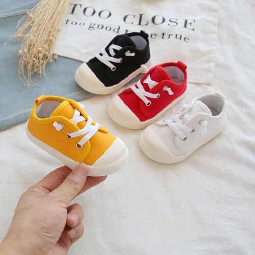 Kids Shoes Anti-slip Soft Rubber Bottom Baby Sneaker Casual Flat Sneakers Shoes Children Size Kid Girls Boys Sports Shoes Canvas