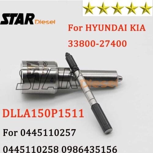 DLLA150P1511 0433172037 Diesel common rail injector nozzle DLLA 150 P 1511 fuel injecor for HYUNDAI 33800-27400 0445110257