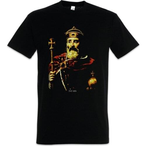 Karl The Great. Carolus Magnus Emperor Charles I Portrait T-Shirt. Summer Cotton O-Neck Short Sleeve Mens T Shirt New S-3XL