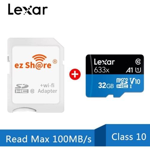 Ezshare Wireless WIFI SD Card+Lexar Micro SD Card 128GB 32GB Class10 64GB 256GB TF Flash Memory Card MicroSD Card WIFI Adapter