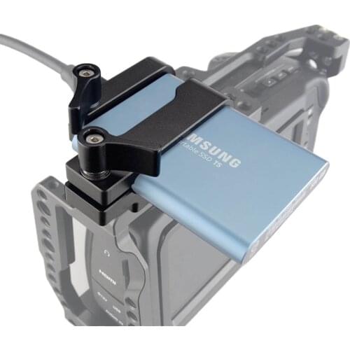 MAGICRIG Mount for Samsung T5 SSD Card Clamp for BMPCC 4K Camera with USB-C Cable Clamp and Cold Shoe Mount