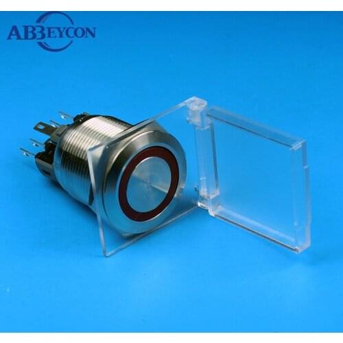 Square cap white transparent waterproof cap 22mm push button switch plstic cover (not with switch)