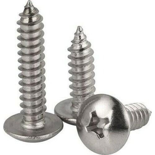 M3 M4 M5 M6 316 stainless steel large flat head / round head tapping screws