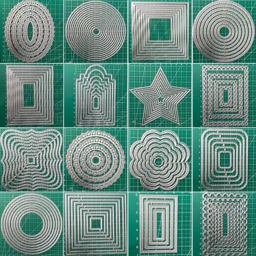 Polygon Metal Cutting Dies 2021 Dies New Arrival Christmas Die Cut Stencils New Metal Hollow Cutters Scrapbooking Arts