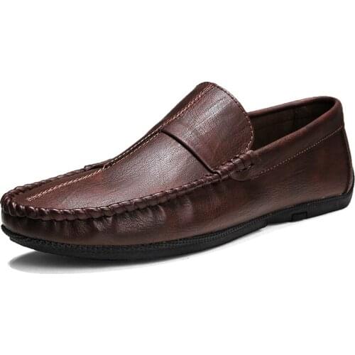 Men Peas Shoes Light Man Loafers Trend Stylish Mens Classic Loafers Real Leather Men Shoes Formal Italian Loafer