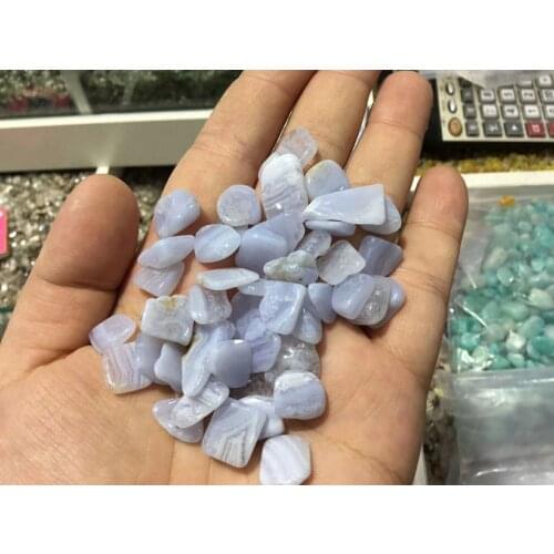 Natural Blue Lace Agate Crystal Gravel Quartz Crystal Rock Chips Degaussing Natural Stones and Crystals