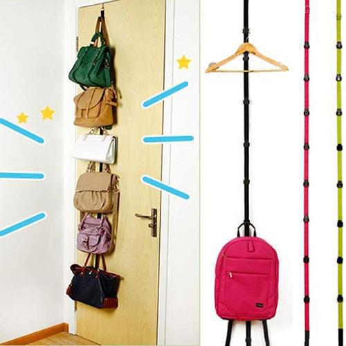 New Arrival Popular Adjustable Over Door Straps Hanger Hat Bag Coat Clothes Rack Hooks