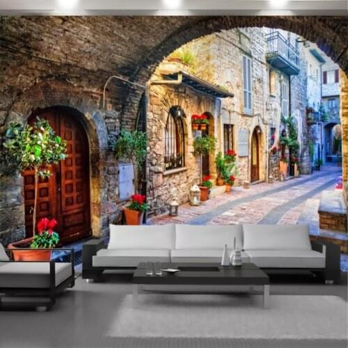 Custom 3d Landscape Wallpaper European-style Retro Beautiful Flower Room Scenery Interior Home Decor Painting Mural Wallpapers