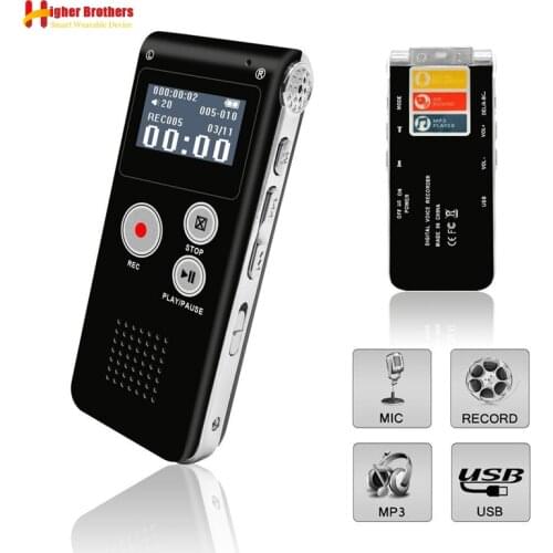 Portable 8G 16G Voice Recorder USB 96 Hours Playback Dictaphone Digital Stereo Audio Sound Voice Recorder with WAV,MP3 Player