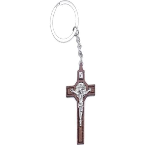 Christian Jesus Cross Keychain Religious Key Ring Jewelry Pendant Car Souvenirs