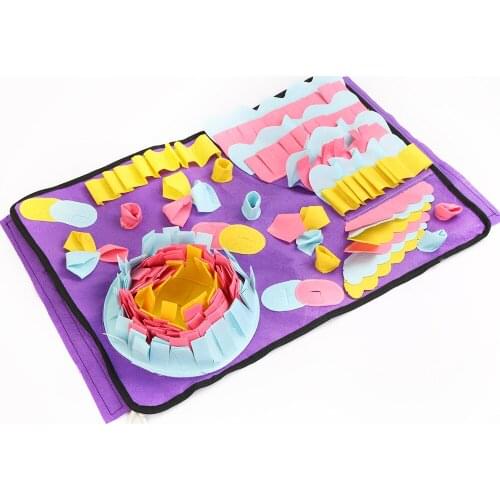 Pet Dog Snuffle Mat Pet Sniffing Training Blanket Detachable Fleece Pads Dog Mat Relieve Stress Nosework Puzzle Toy