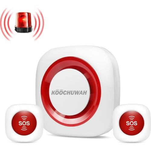 Wireless SOS Panic Button Alarm System Emergency Help Alarm System Security Home for Old People Disable 90db Loud Sound Alarm