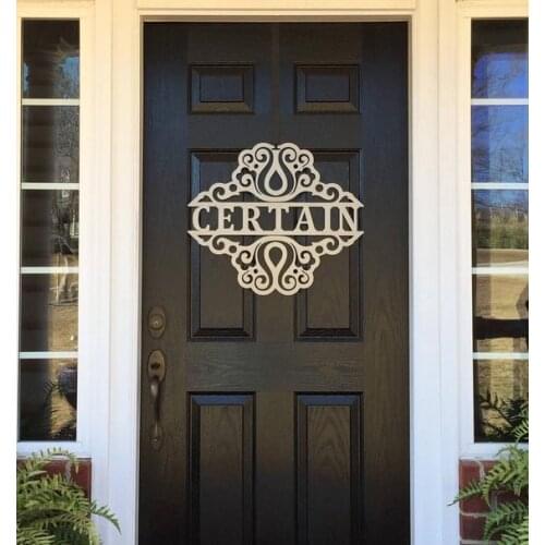 Wedding Gift - Housewarming Gift - Personalized Gift - Personalized Door Hanger.Monogram Door Hanger - Family Monogram