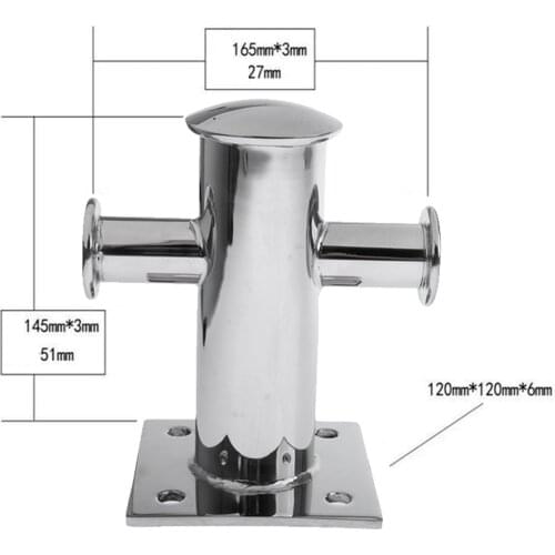 Heavy Duty Single Mooring Bitt Cross Bollard Cleat Marine Replacement 1piece
