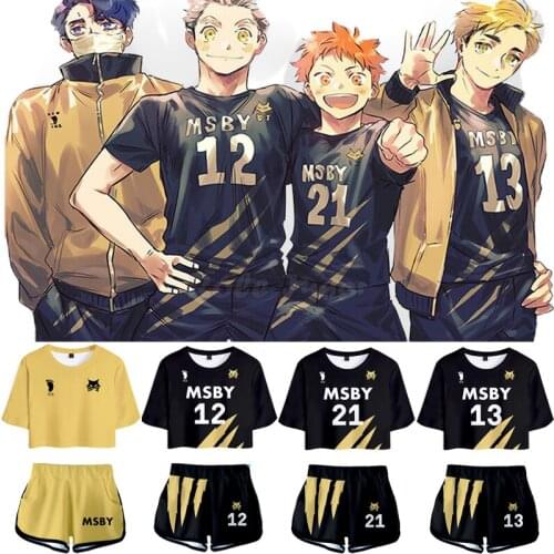 Anime Haikyuu Cosplay Costume Hinata Shouyou MSBY 21 Schweiden Adlers Uniform High School Volleyball Club Sportswear C36M212