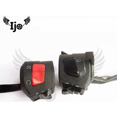 Brand black parts motorbike switches for kawasaki honda suzuki benelli yamaha moto control universal 22MM motorcycle switch