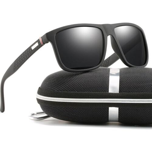 Tr90 Retro Vintage Sport Black Silver Red Polarized Sunglasses Custom Made Myopia Minus Prescription Polarized Lens -1 To-6