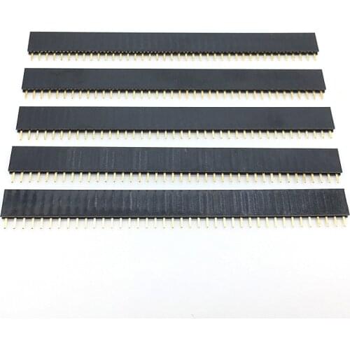 10Pcs 1X40 Pin Single Row Straight Female Pin Header 2.54 mm Pitch Strip Connector 40Pin Breakable Pin Header For PCB Arduino