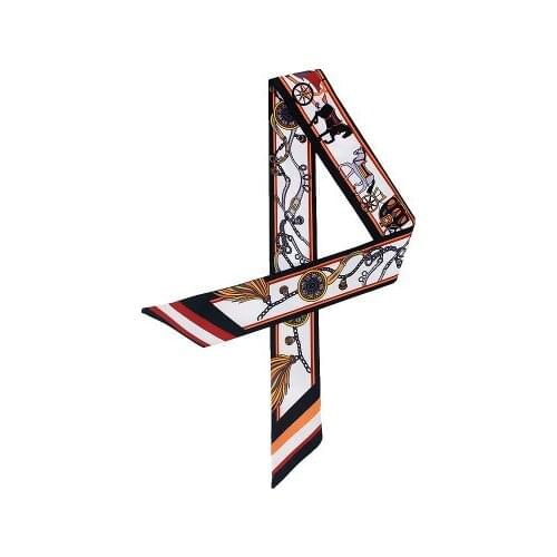 100*5cm New Style All-match Printed Silk Scarf Womens Changeable Arm Bag Handle Ribbon Shawl