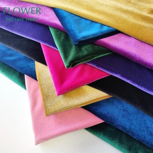 100cm*165cm Elastic DIY Velvet Fabrics Luxury Wedding Bride Prom Dress Velvet Fabric Curtain Sewing Stretch Velvet Soft Material