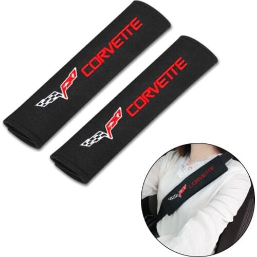 2PCS/Set Seatbelt Cover Protector Cover For Chevrolet corvette C6 Car Accessories