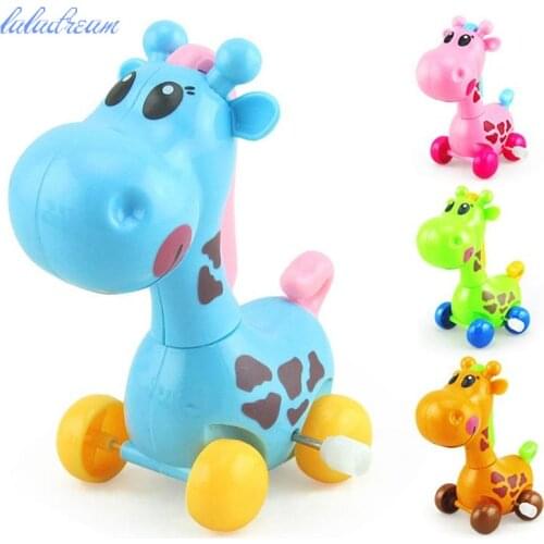2pcs/lot plastic sika deer wind up toy Early Education Developmental Puzzle Toy walking toy