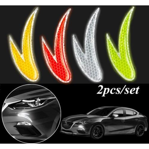 2 Pcs Car Rear View Mirror Reflective Sticker Car Head Warning Sticker Car Styling Auto Reflective Decals For Car Accessorie