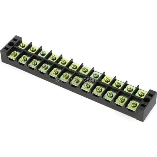 20PCS TB-4512 TB45A12P Suyep 12 Positions Dual Rows 600V 45A Wire Barrier Block Terminal Strip copper