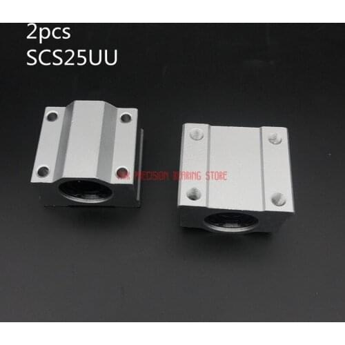 2021 Limited Cnc Router Parts Linear Rail AXK 2pcs/lot Free Shipping Sc25uu Scs25uu 25mm Linear Ball Bearing Block Cnc Router