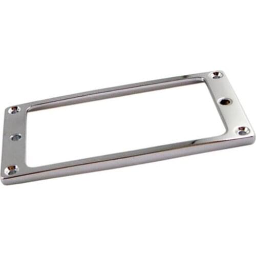 2x Silver 4x4mm Flat Bottom Guitar Pickup Frame Ring Set For Electric Guitar