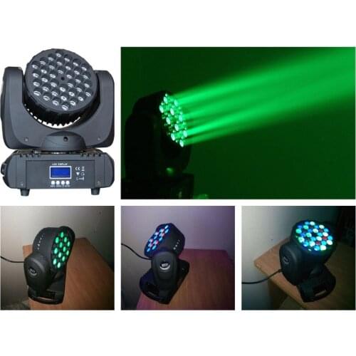 4pcs+flightcase, Beam Moving Head LED 36x3W RGBW Cree Lamp wash Light stage lighting dj Disco DMX