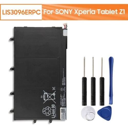 Yelping LIS3096ERPC Battery For SONY Xperia Tablet Z Tablet 1ICP3/65/100-3 LIS3096ERPC SGP321 Genuine Battery 6000mAh