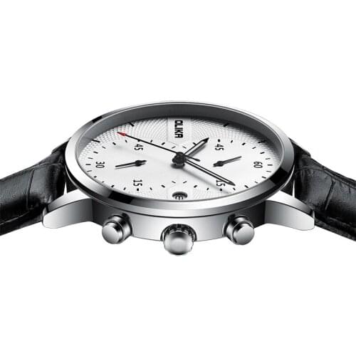 New Hot Olika Leisure Large Dial Mens Watch with Luminous Calendar Multifunctional Quartz Watch Timing Waterproof Mens Watch