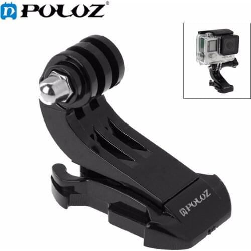 PULUZ Black Vertical Surface J-Hook Buckle Mount for GoPro NEW HERO/HERO6/5/5 4 Session/5/4/3+/3/Xiaoyi/DJI OSMO Action Cameras