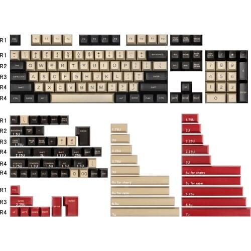 Domikey Western world Doubleshot ABS keycap SA profile 169 keys for mechanical keyboard
