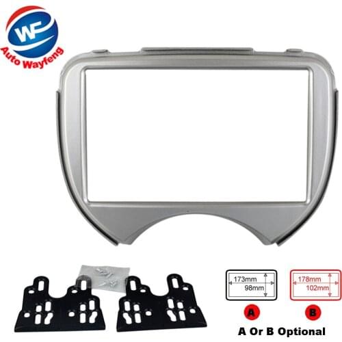 Double Din Facia For NISSAN Micra March RENAULT Pulse Radio CD DVD Stereo Panel Dash Install Trim Fascia Kit Face Surround Frame