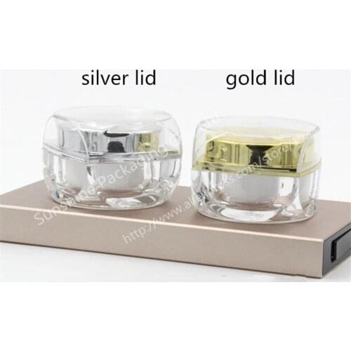 Hot sale 500 x 5g Clear acrylic jars, 5ml cream jars, skin care cream bottles, cosmetic containers 5g for sample test