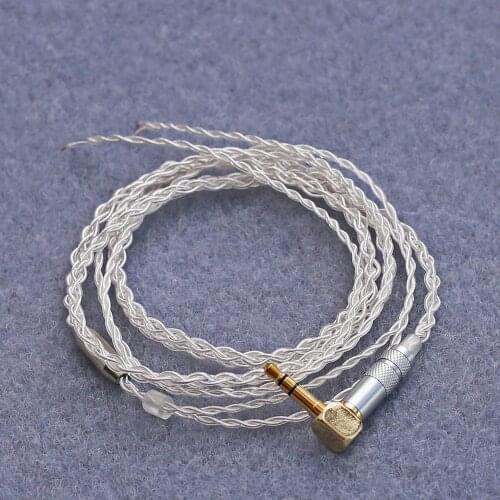 DIY headphone cable high-end custom handmade HIFI silver-plated wire four-strand transparent wire 3.5mm plug