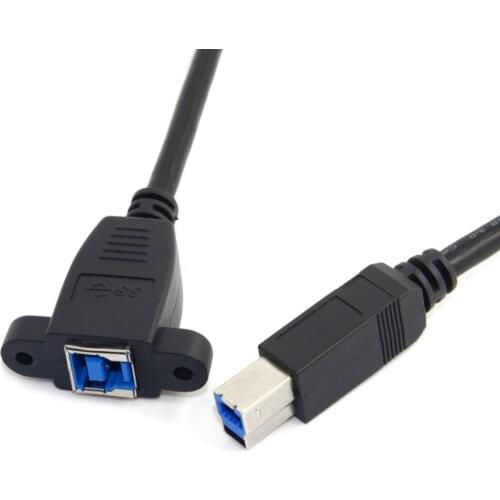 CYSM Super Speed USB 3.0 Backpanel Mount B Female to Male B Type Extension Cable 0.5M