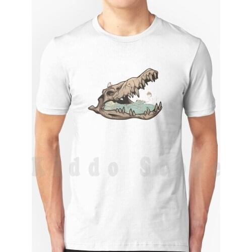 Life 3 T Shirt Diy Big Size 100% Cotton Skull Crocodile Bird Sakura Blossom Spring Floral Flower Concept Fish Koi Fish Carp Sea