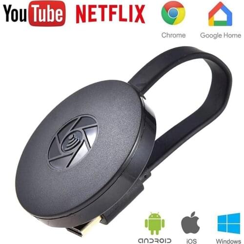 MiraScreen G2 1080P Chrome Cast Compatible with Airplay DLNA for iPhone Android (Black)