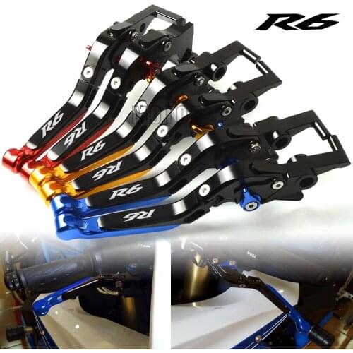 Motorbike Foldable For Yamaha R6 2017 2018 R 6 Motorcycle CNC Aluminum Adjustable Folding Fold Extendable Brake Clutch Levers