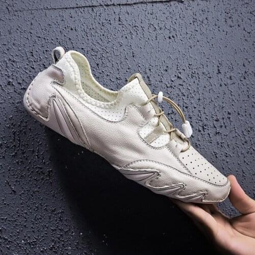 38-45 Men loafers Mens Size Leather Casual Shoes Autumn Genuine Leather Shoes Men Fashion black Men shoes New