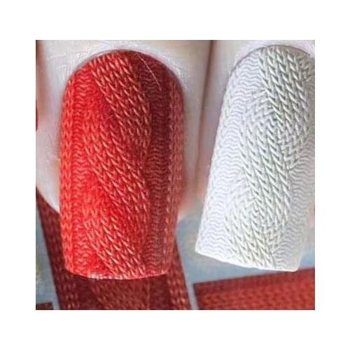 Cubic 6 D Colored Yarns Nail Stickers Engraved Embossment Fashion Nail Decals High Quality Traceless Water Nail Sticker Aquarium