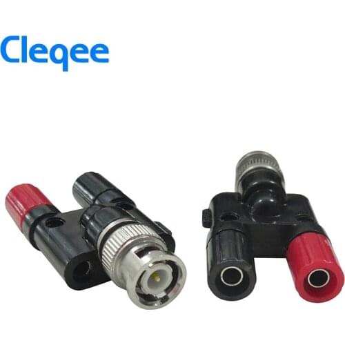 NEW Cleqee P7008 Q9 BNC Female Jack Plug P7009 BNC Male Plug To Two Dual Banana Jack RF Adapter Connector