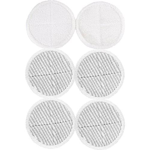 New 6 Pcs Mop Pads Replacement For Bissell 2124 2039A Spinwave Hard Floor Mop (2 Soft Contact Pads + 4 Scrubby Pads)