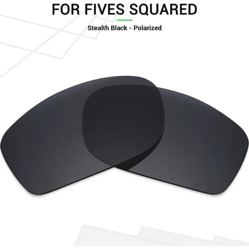 Mryok POLARIZED Replacement Lenses for Oakley Fives Squared Sunglasses Stealth Black